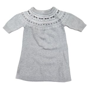 Carters Gray Sweater Dress Toddler Girl Knit 3T B0101